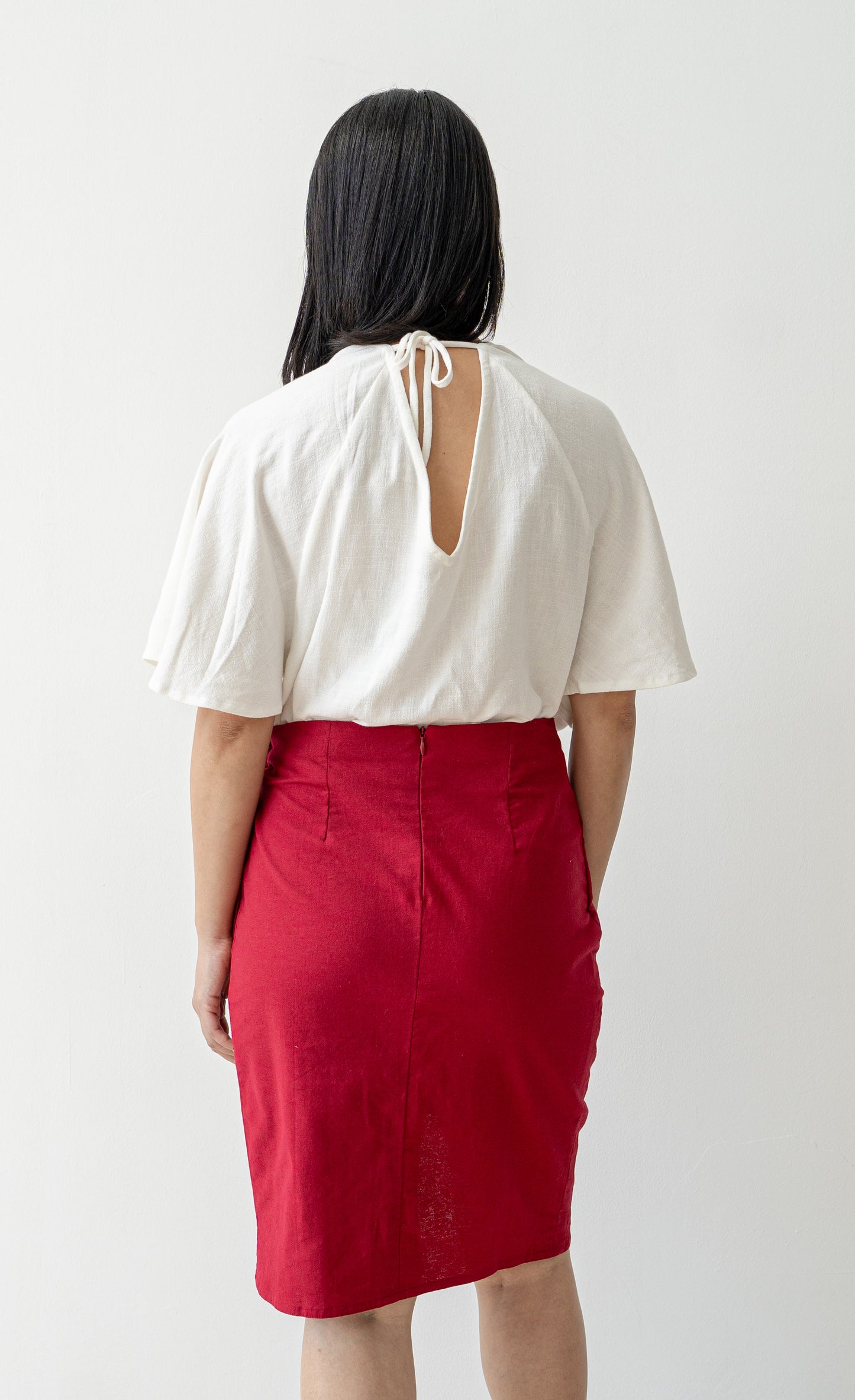 Ella Wrap Skirt - Maroon