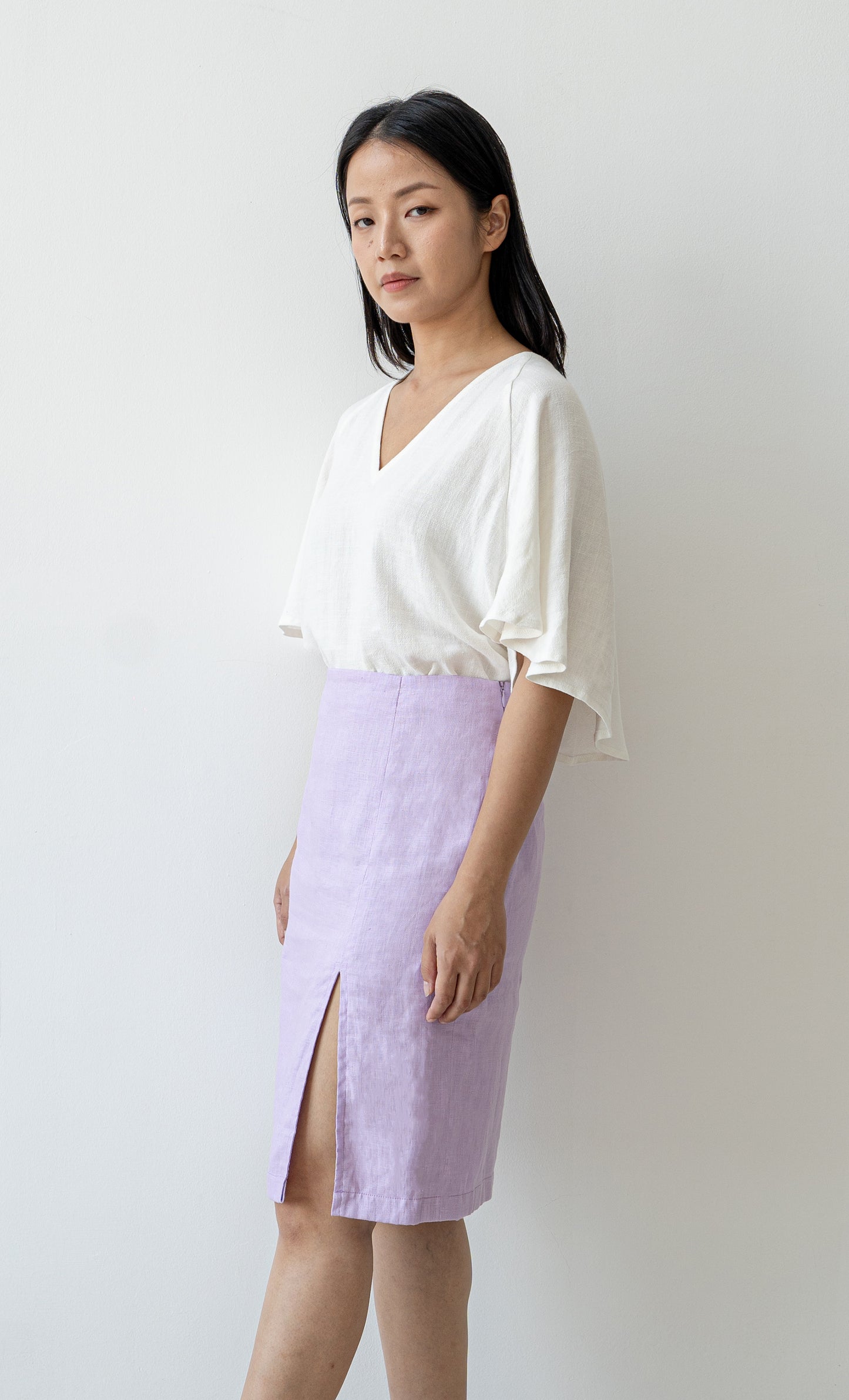 Bellina Pencil Skirt - Lilac