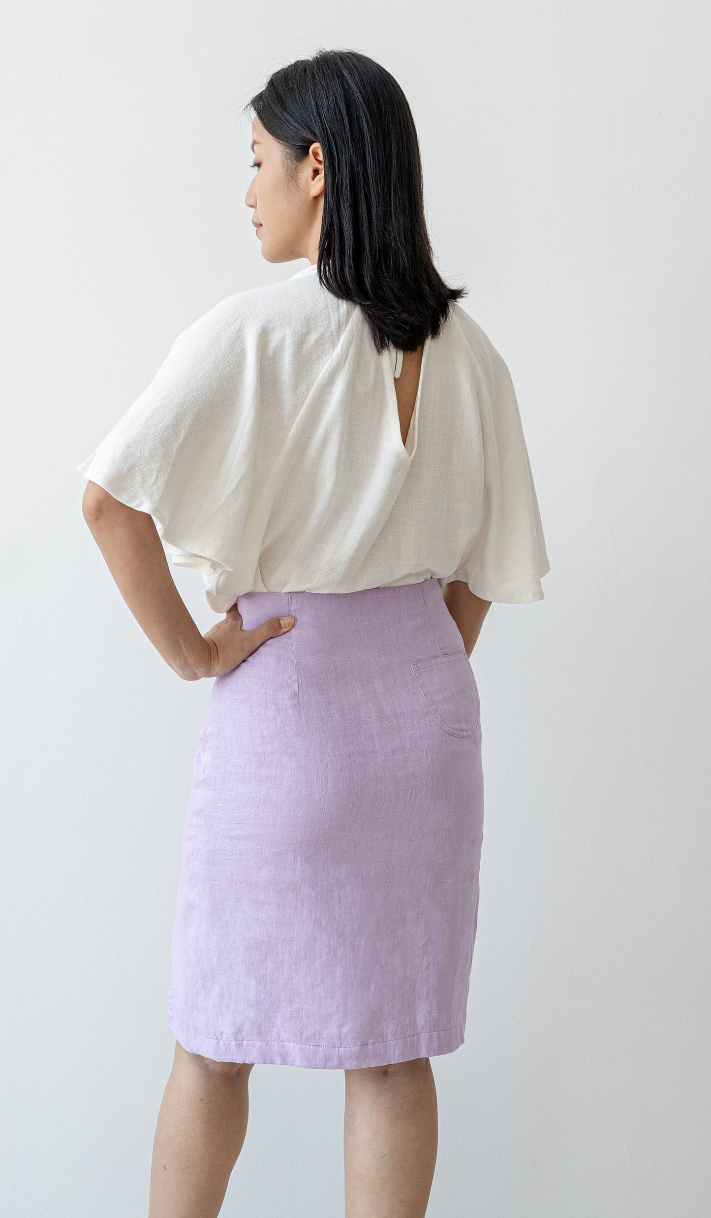 Bellina Pencil Skirt - Lilac