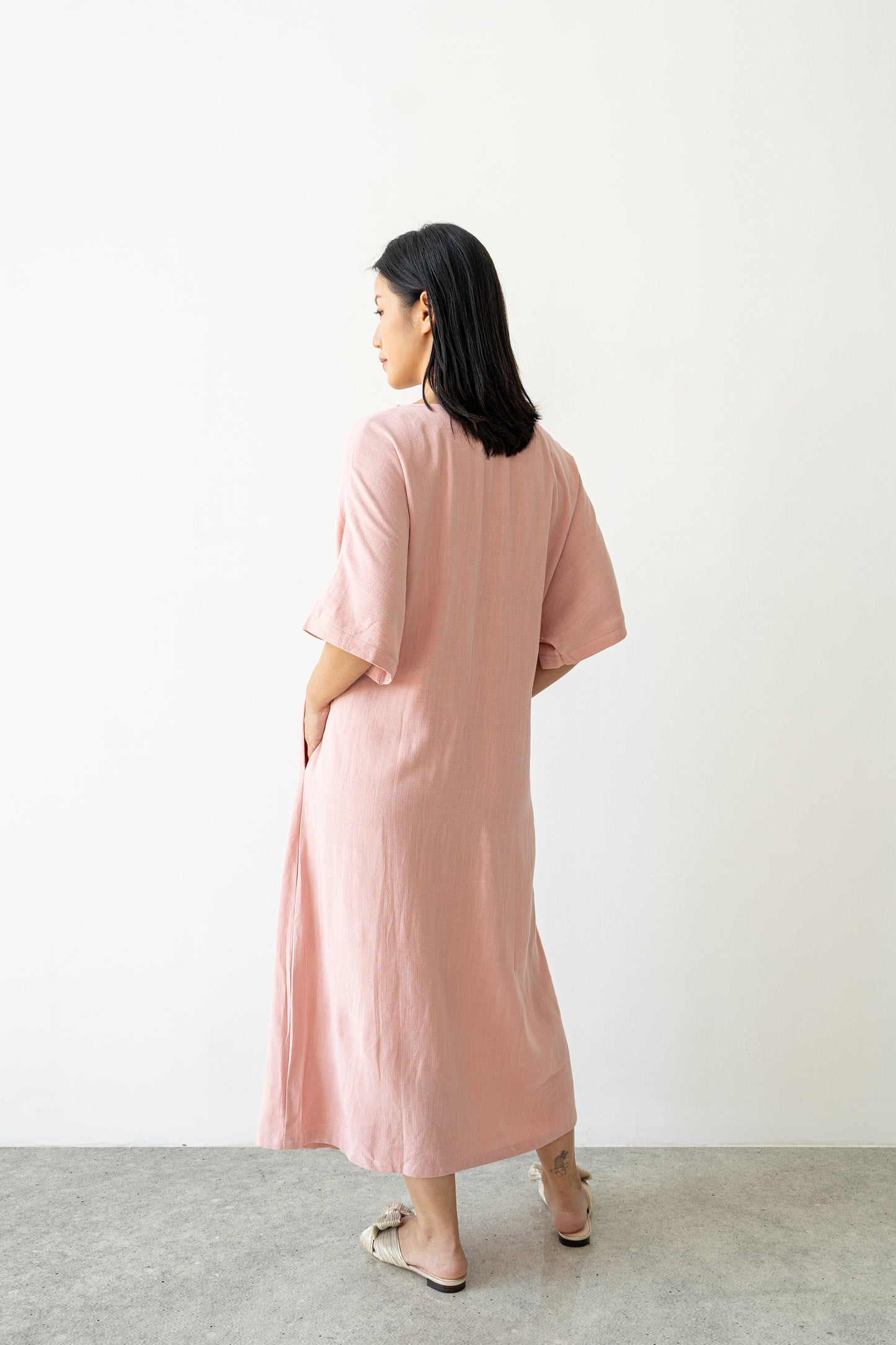 Freya Dress - Dusty Pink