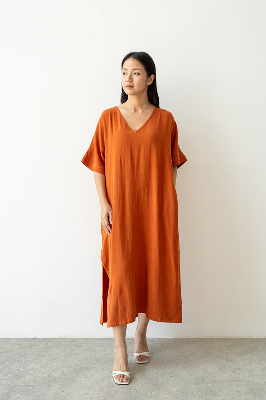 Freya Dress - Rust